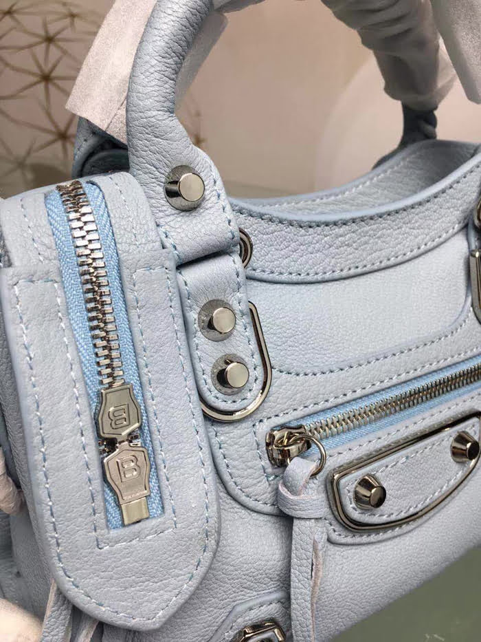 BALENCIAG巴黎世家 機車包 山羊皮銀邊款 原單品質 經典代表作機車包 手提肩背斜挎包  BL1346